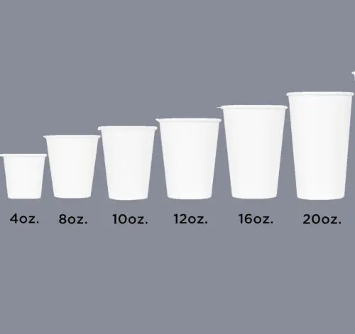 Paper Cups for Hot Drinks- White (all sizes)