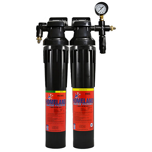 Homeland Water Dual Filter Set & Head- Soften and Descale 1/4"