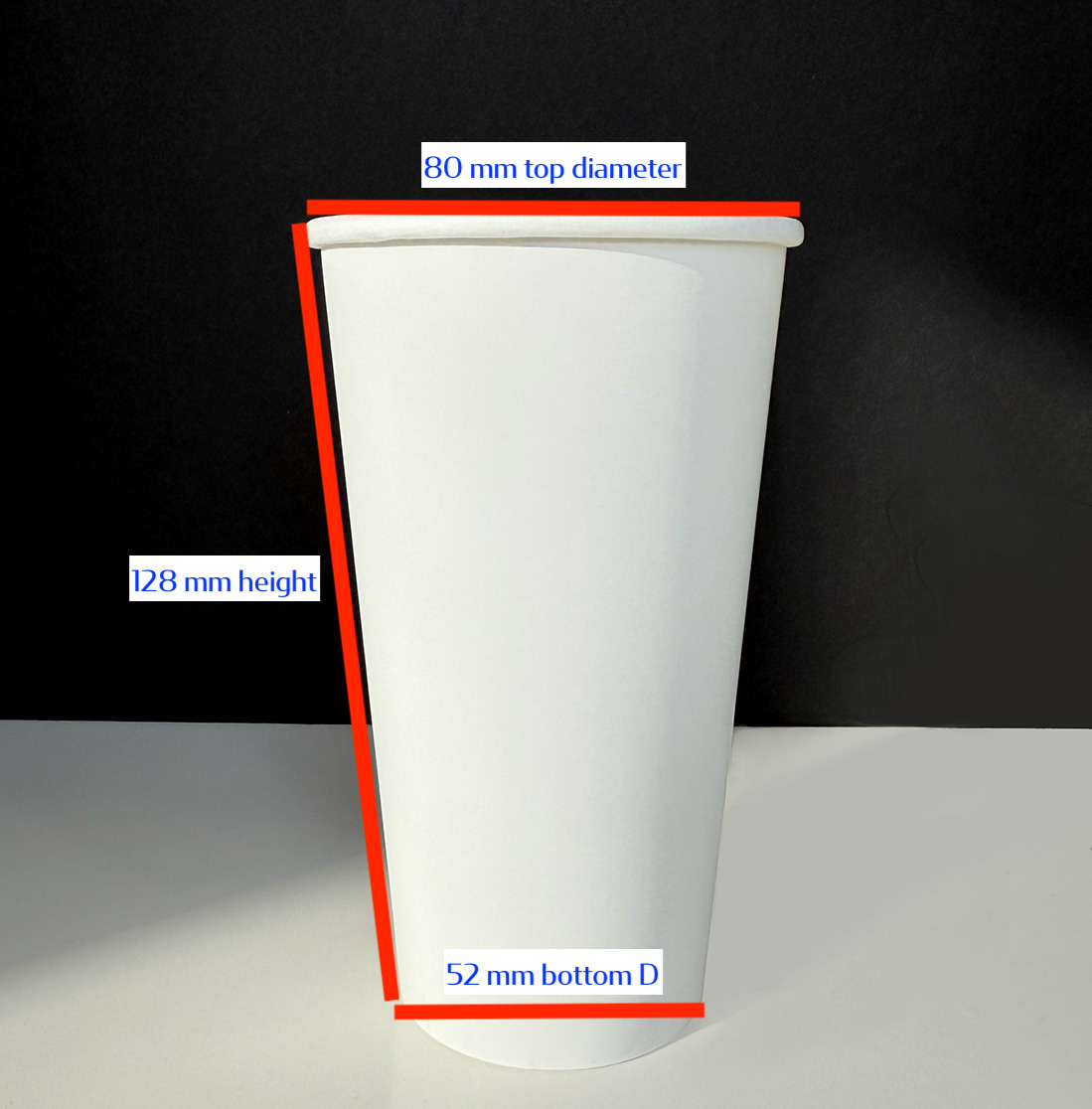 13 oz Paper Cups for Vending 80 mm x 128 mm, White - Image 2